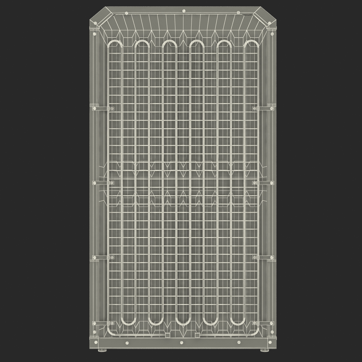 Retro Refrigerator Green 3D model