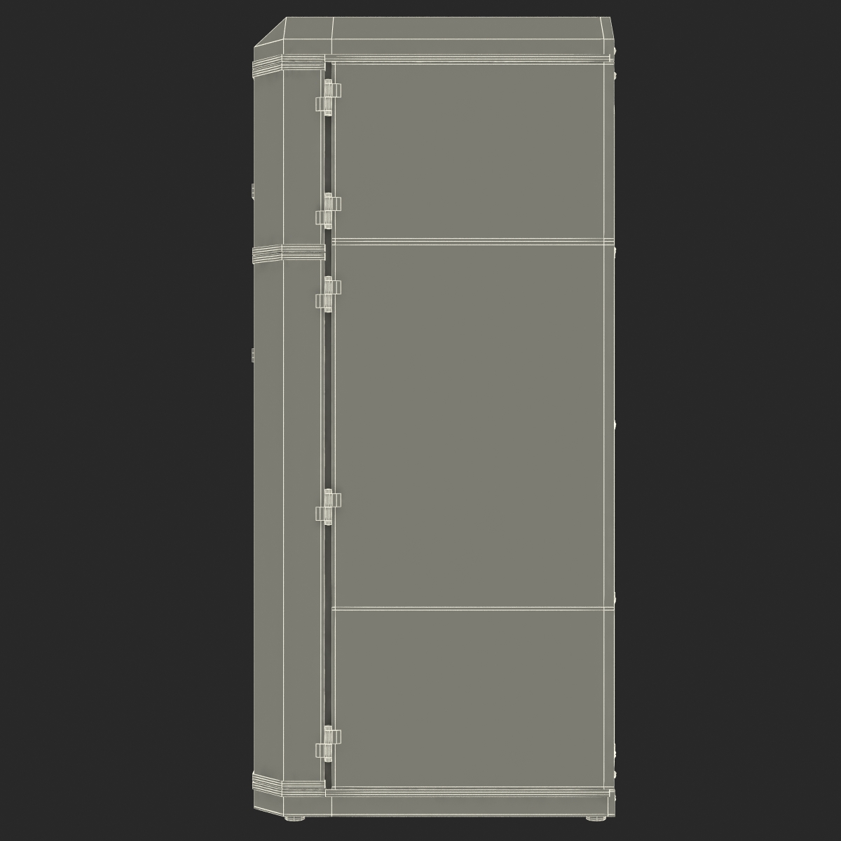 Retro Refrigerator Green 3D model