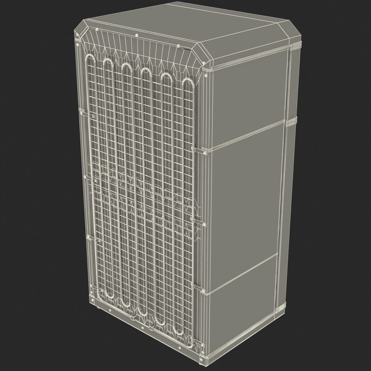 Retro Refrigerator Green 3D model