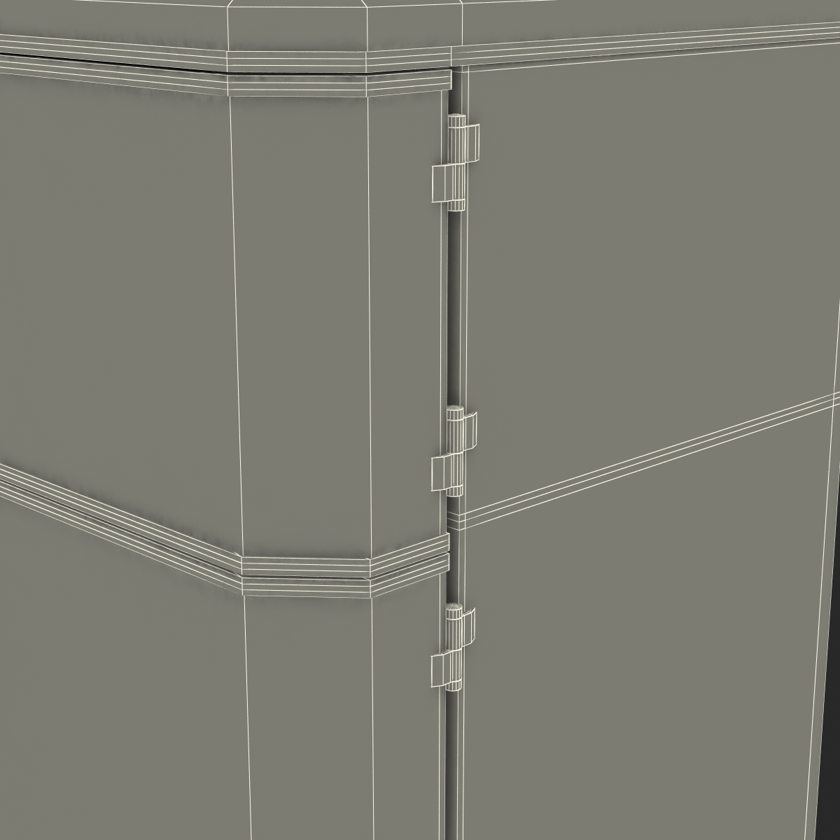 Retro Refrigerator Green 3D model