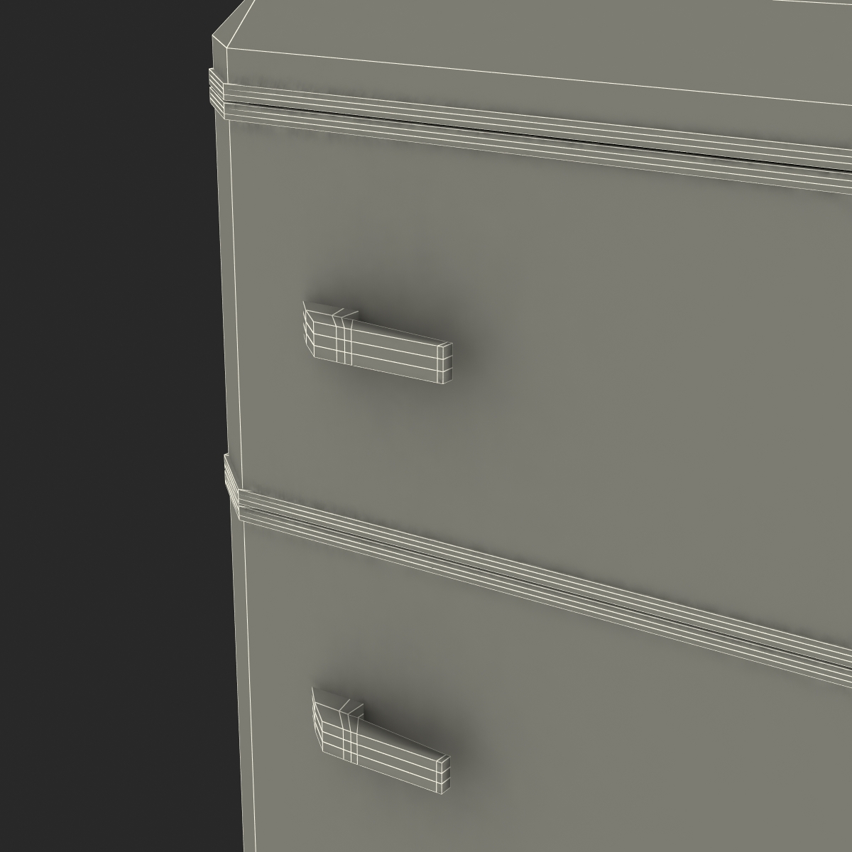 Retro Refrigerator Green 3D model