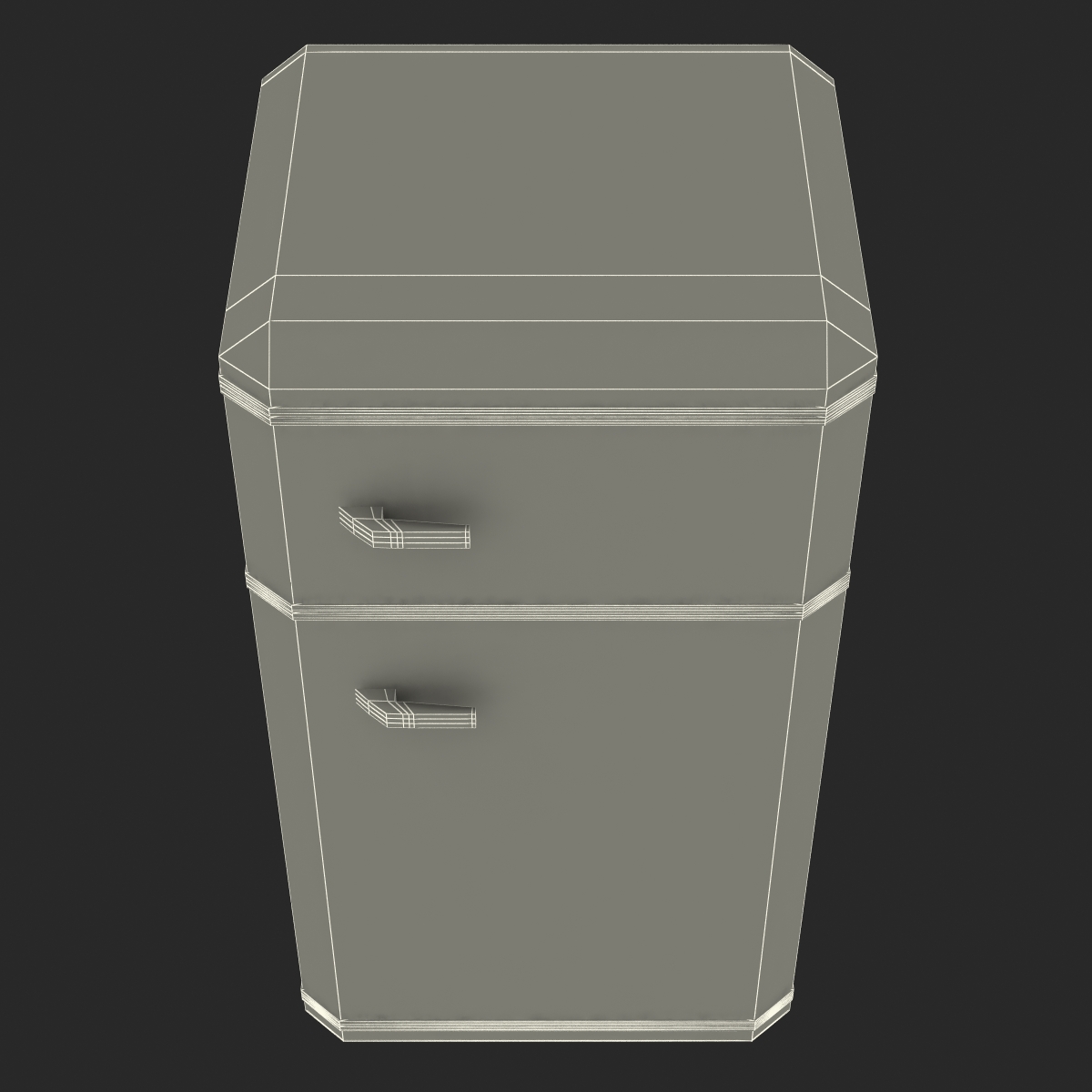 Retro Refrigerator Green 3D model