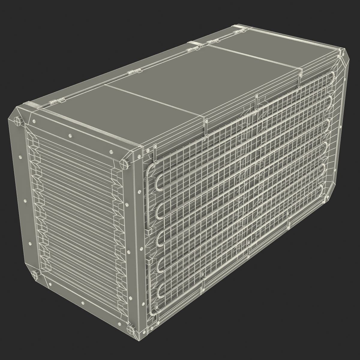 Retro Refrigerator Green 3D model