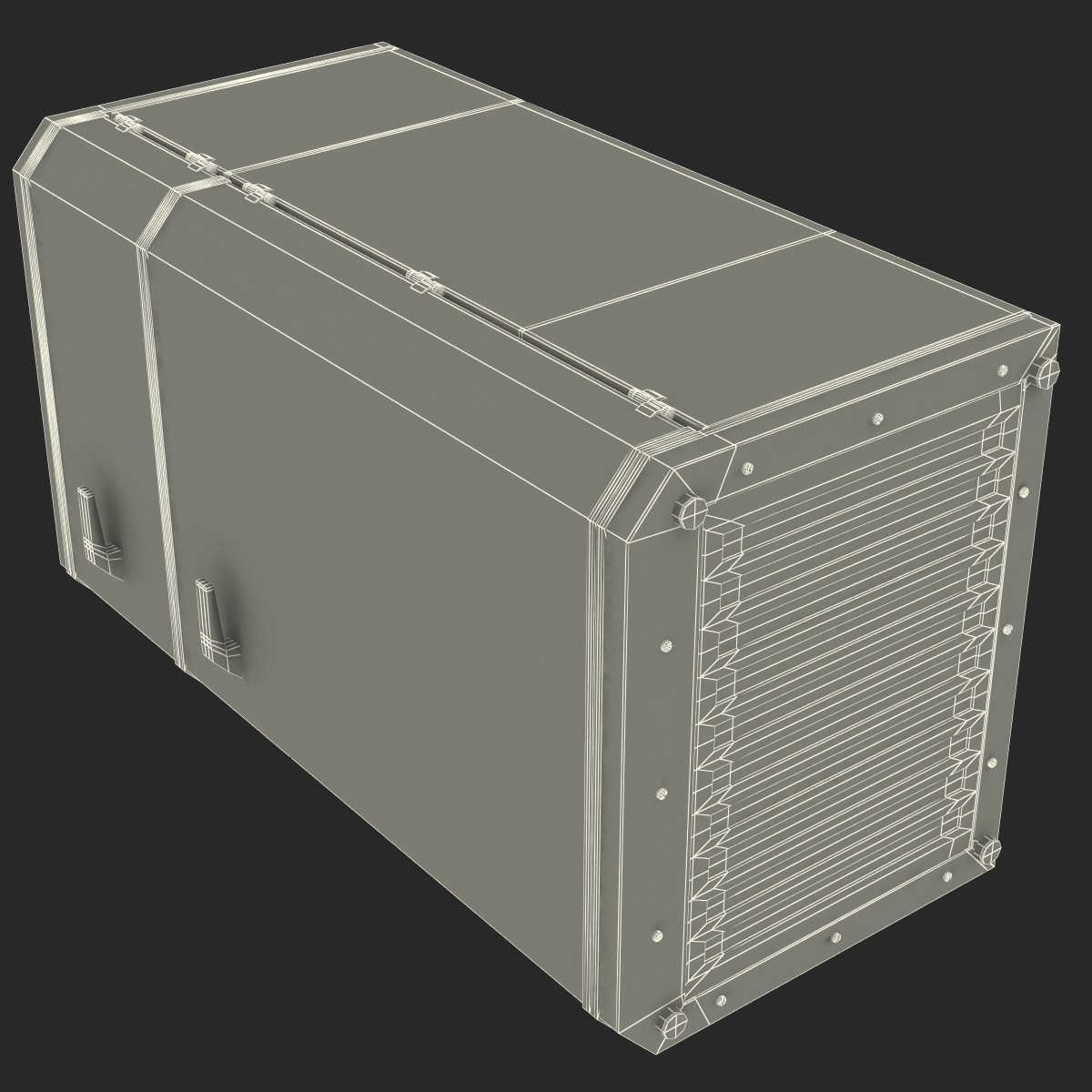 Retro Refrigerator Green 3D model