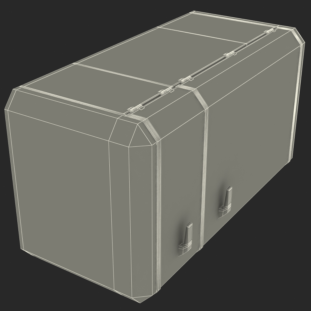 Retro Refrigerator Green 3D model