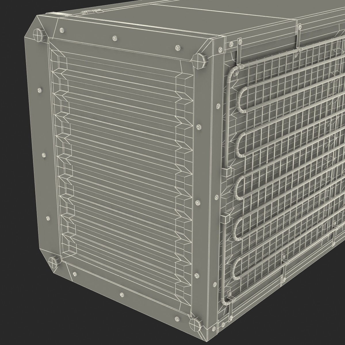 Retro Refrigerator Green 3D model