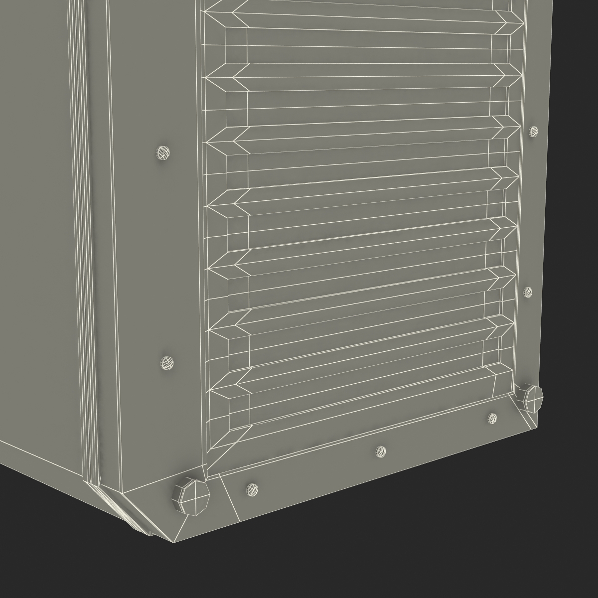 Retro Refrigerator Green 3D model