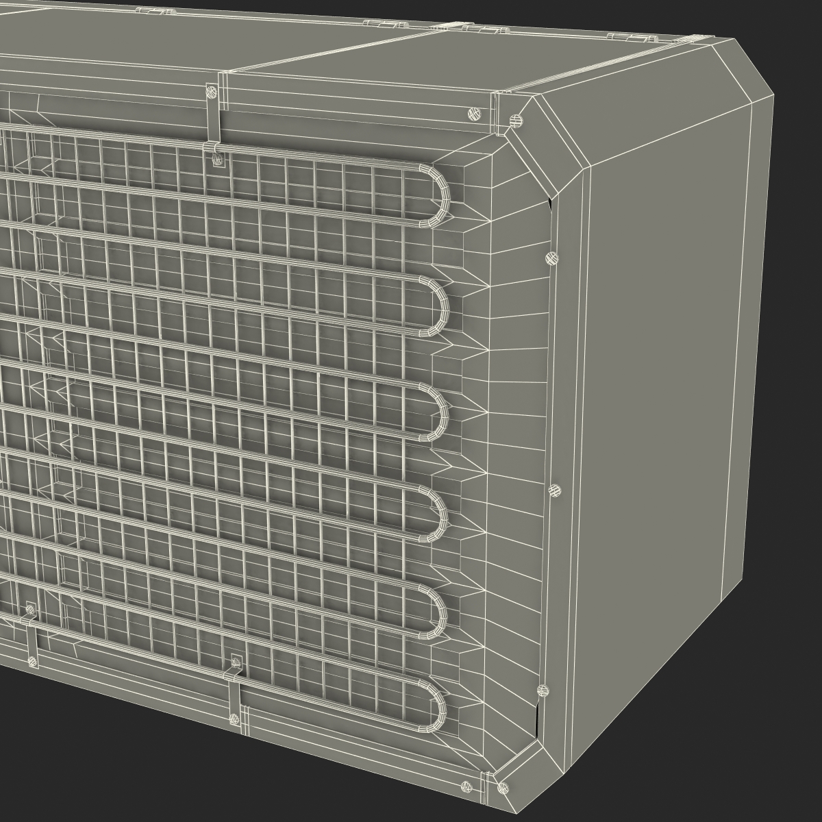 Retro Refrigerator Green 3D model