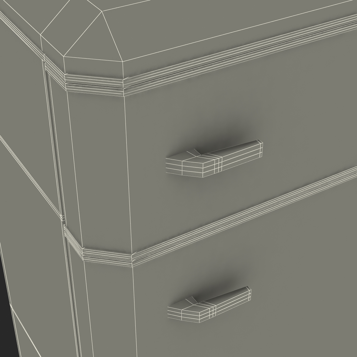 Retro Refrigerator Green 3D model