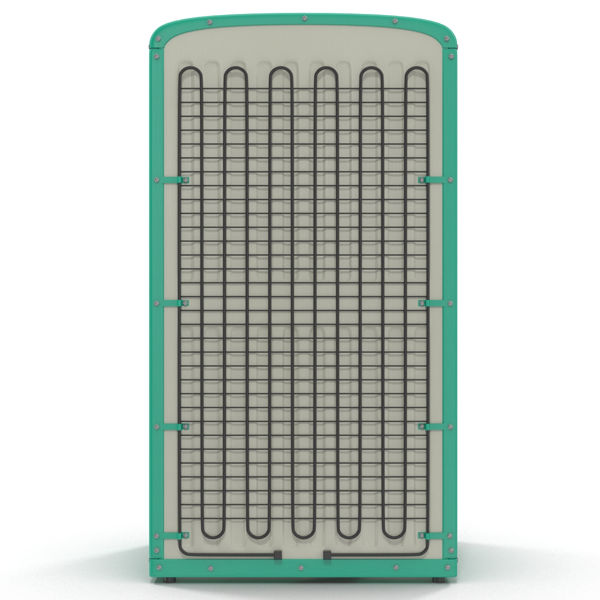 Retro Refrigerator Green 3D model