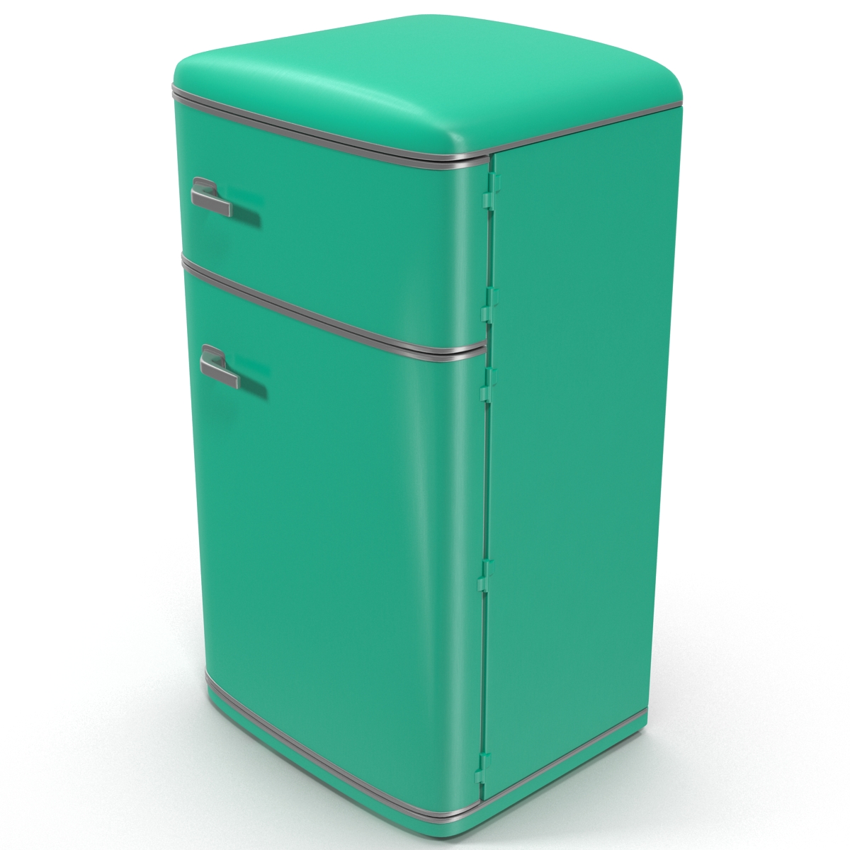 Retro Refrigerator Green 3D model