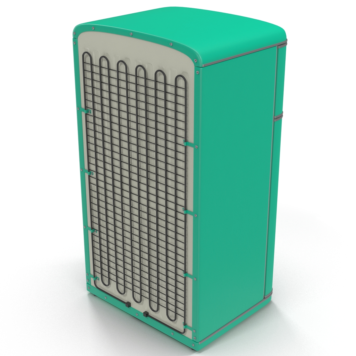 Retro Refrigerator Green 3D model