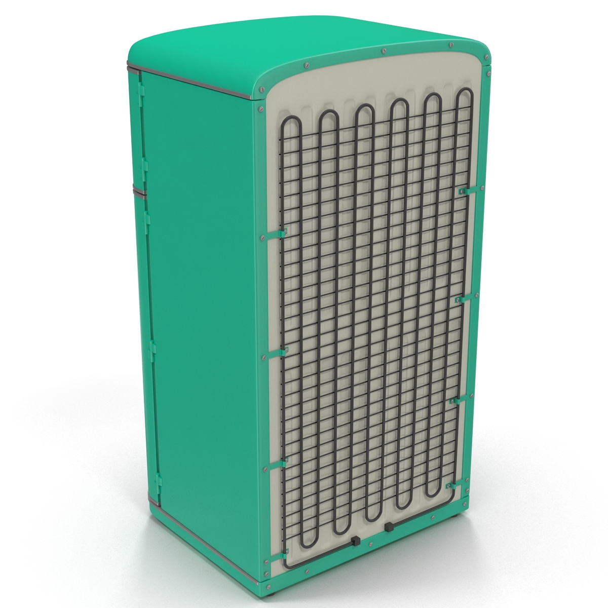 Retro Refrigerator Green 3D model