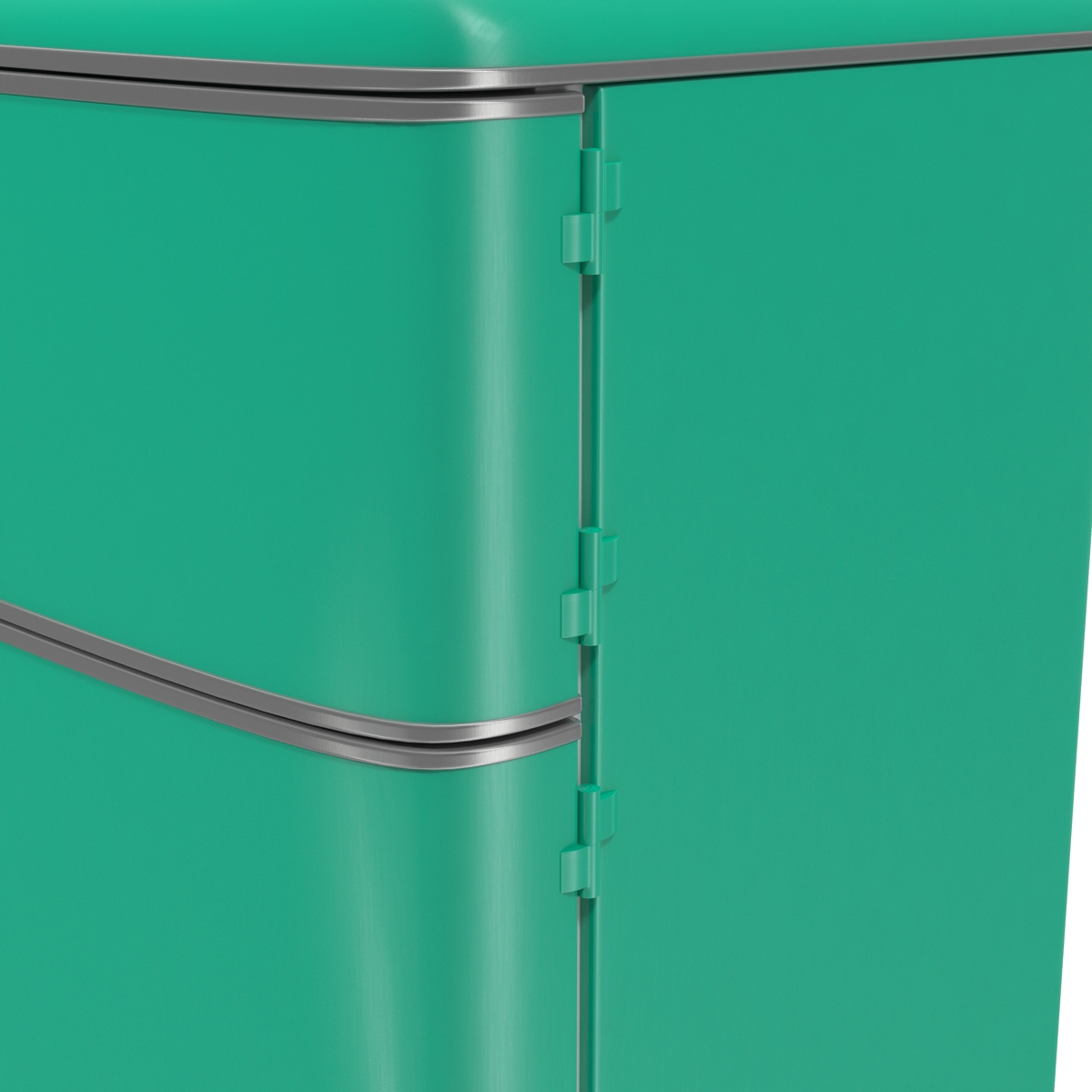 Retro Refrigerator Green 3D model