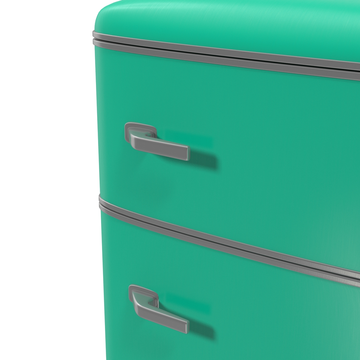 Retro Refrigerator Green 3D model