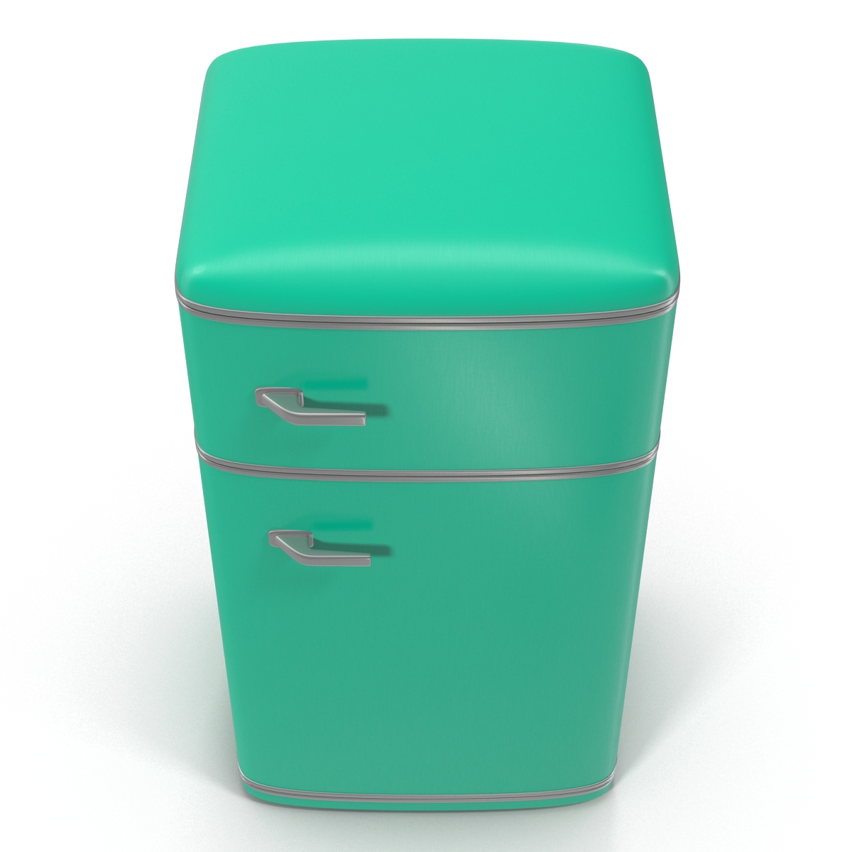 Retro Refrigerator Green 3D model