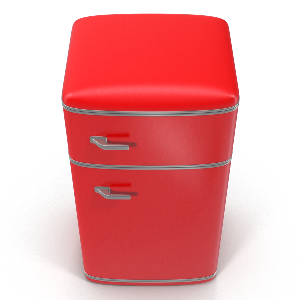 Retro Refrigerator Red 3D