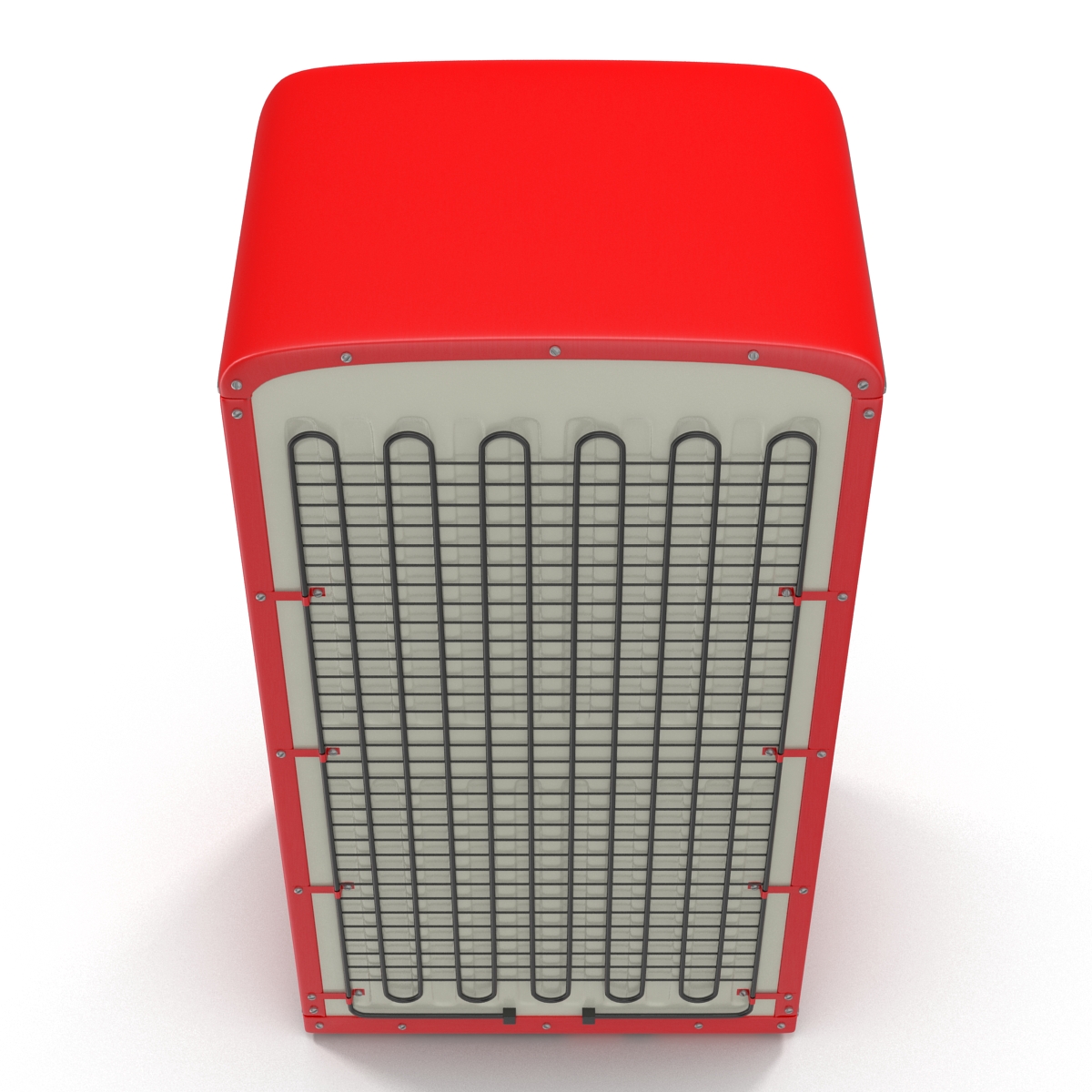 Retro Refrigerator Red 3D