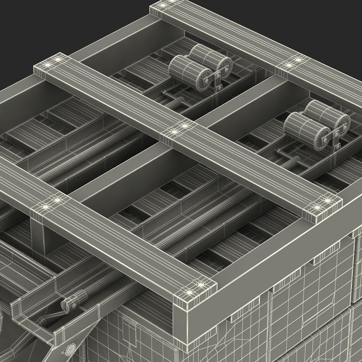 3D Pallet Jack and Wooden Pallet Set model