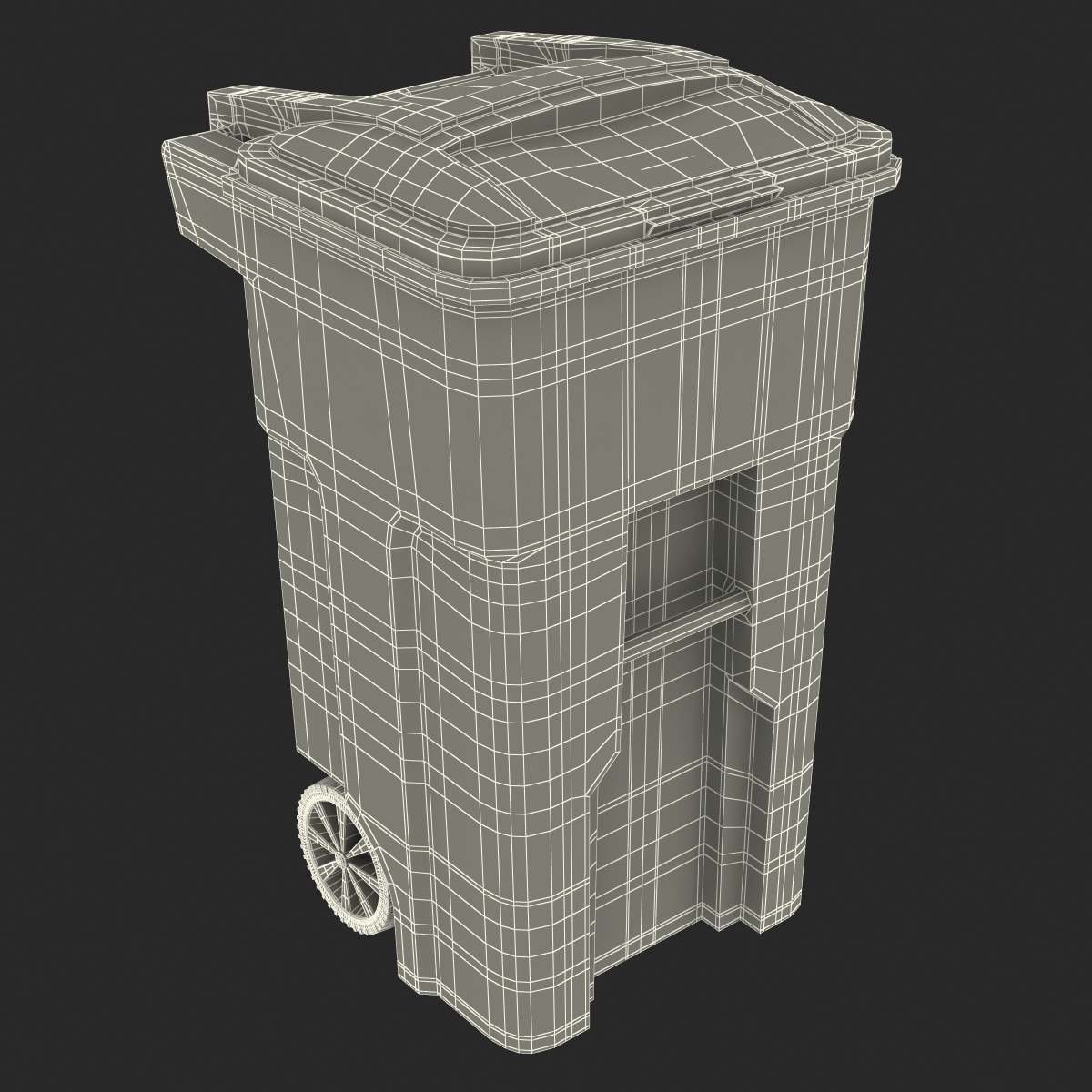 3D Recyling Bin Green model