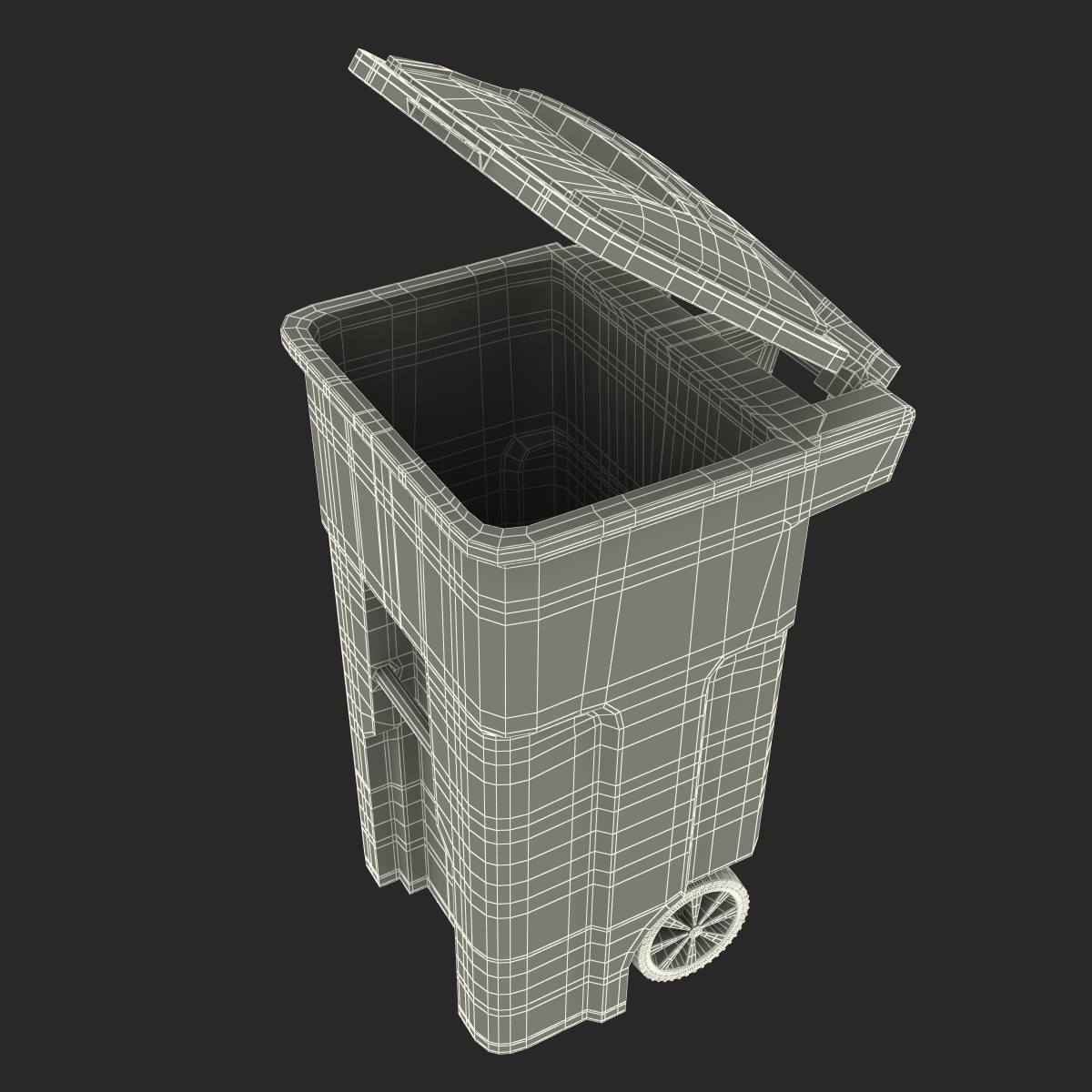 3D Recyling Bin Red