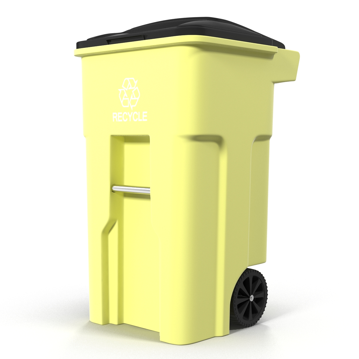 Recyling Bin Yellow 3D model