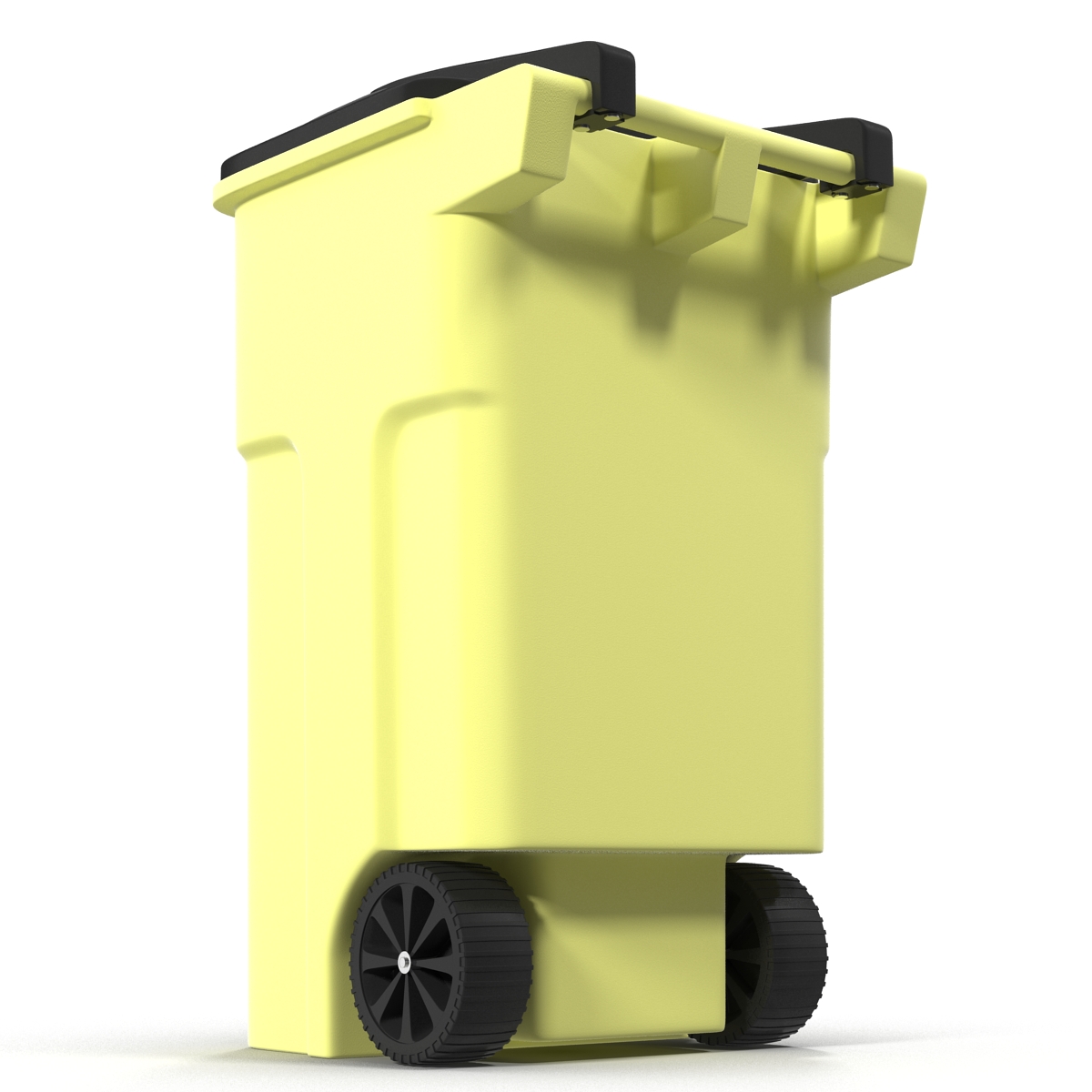 Recyling Bin Yellow 3D model