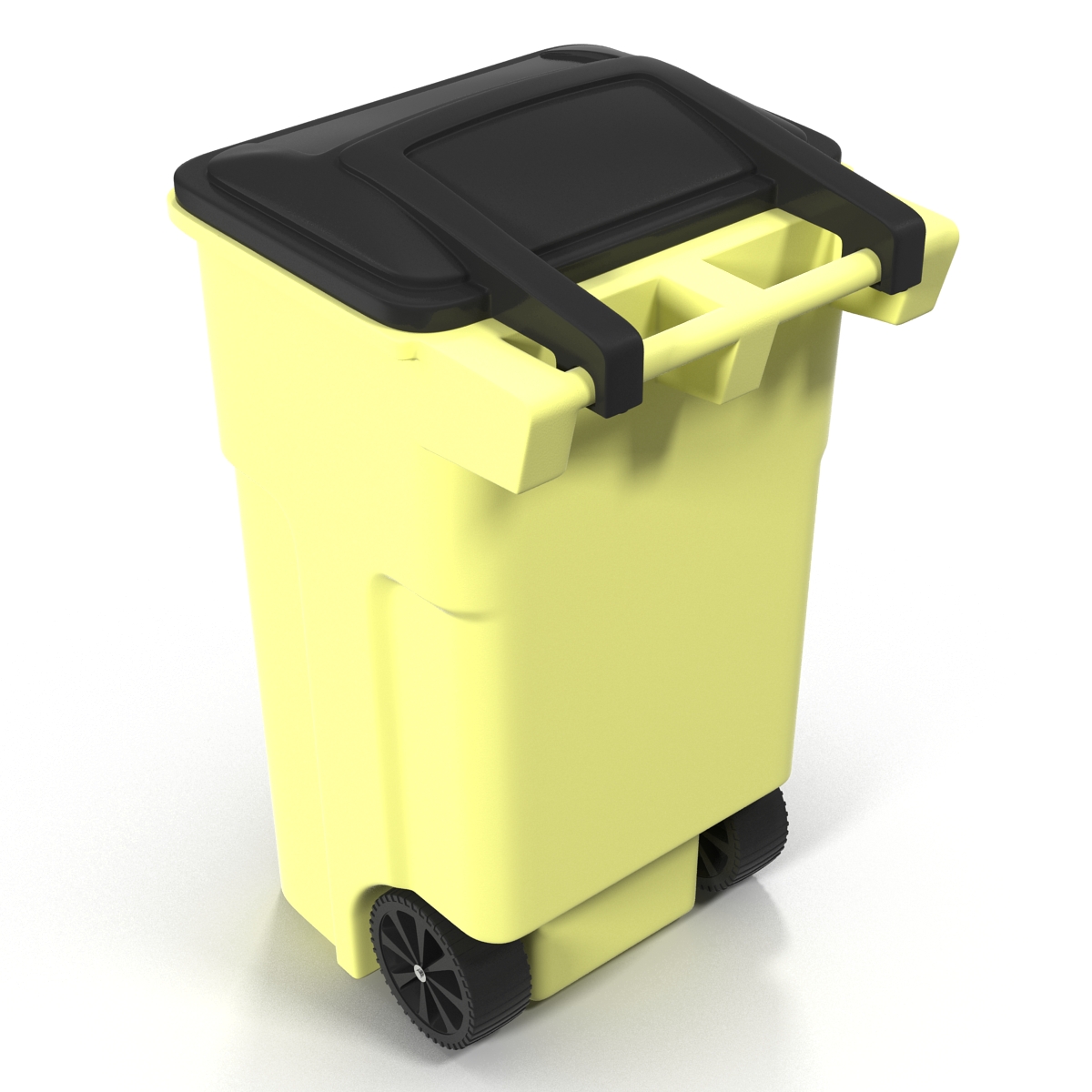 Recyling Bin Yellow 3D model