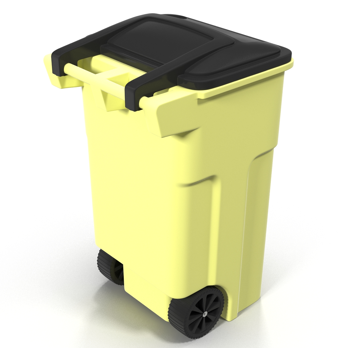 Recyling Bin Yellow 3D model