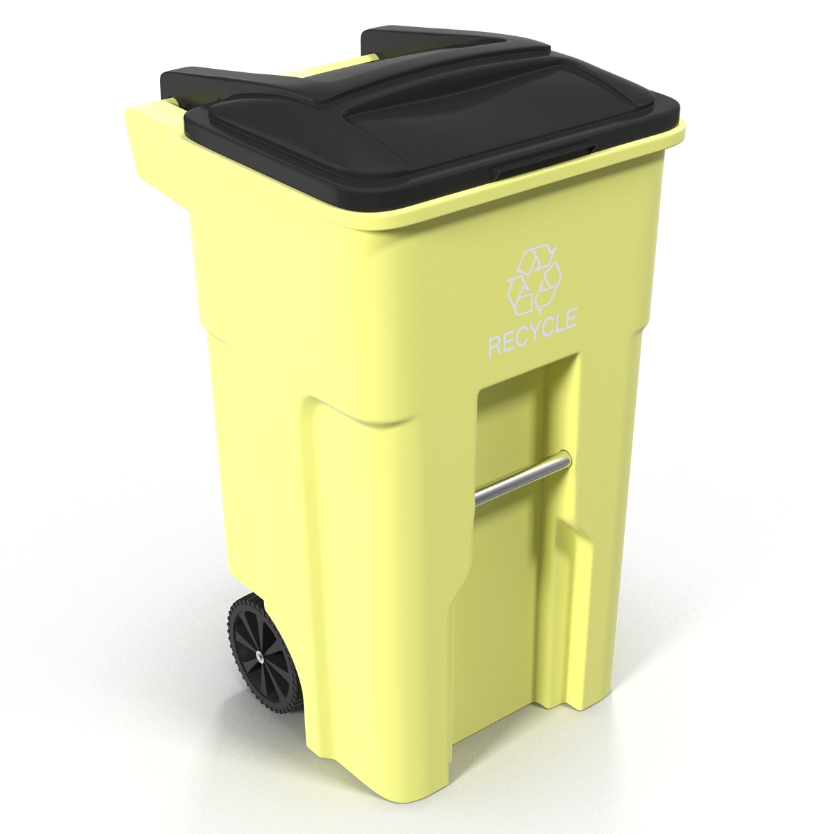 Recyling Bin Yellow 3D model