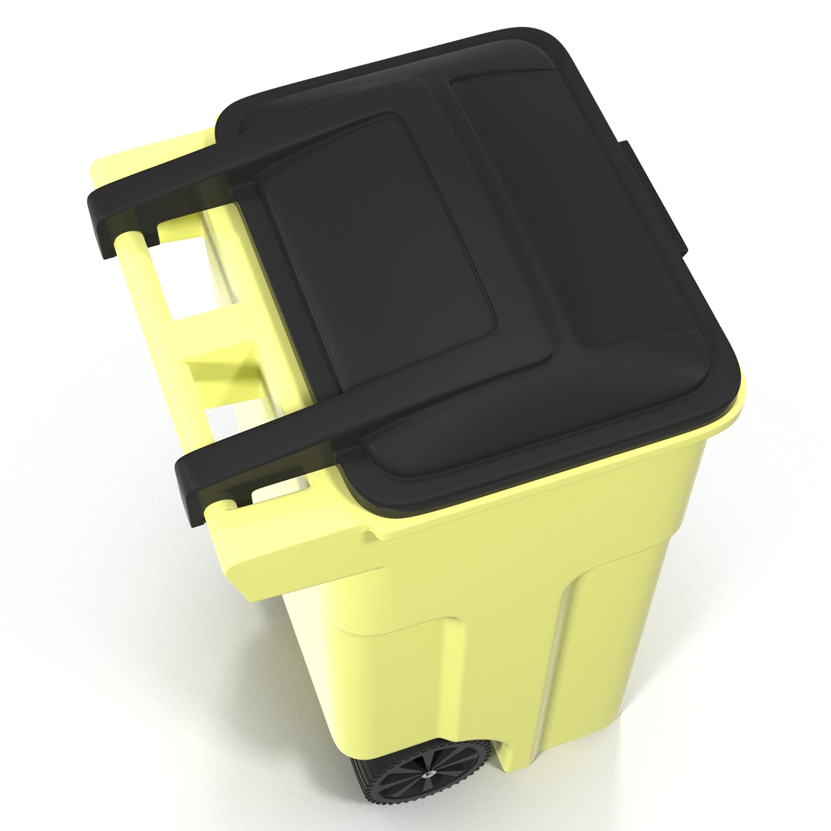 Recyling Bin Yellow 3D model