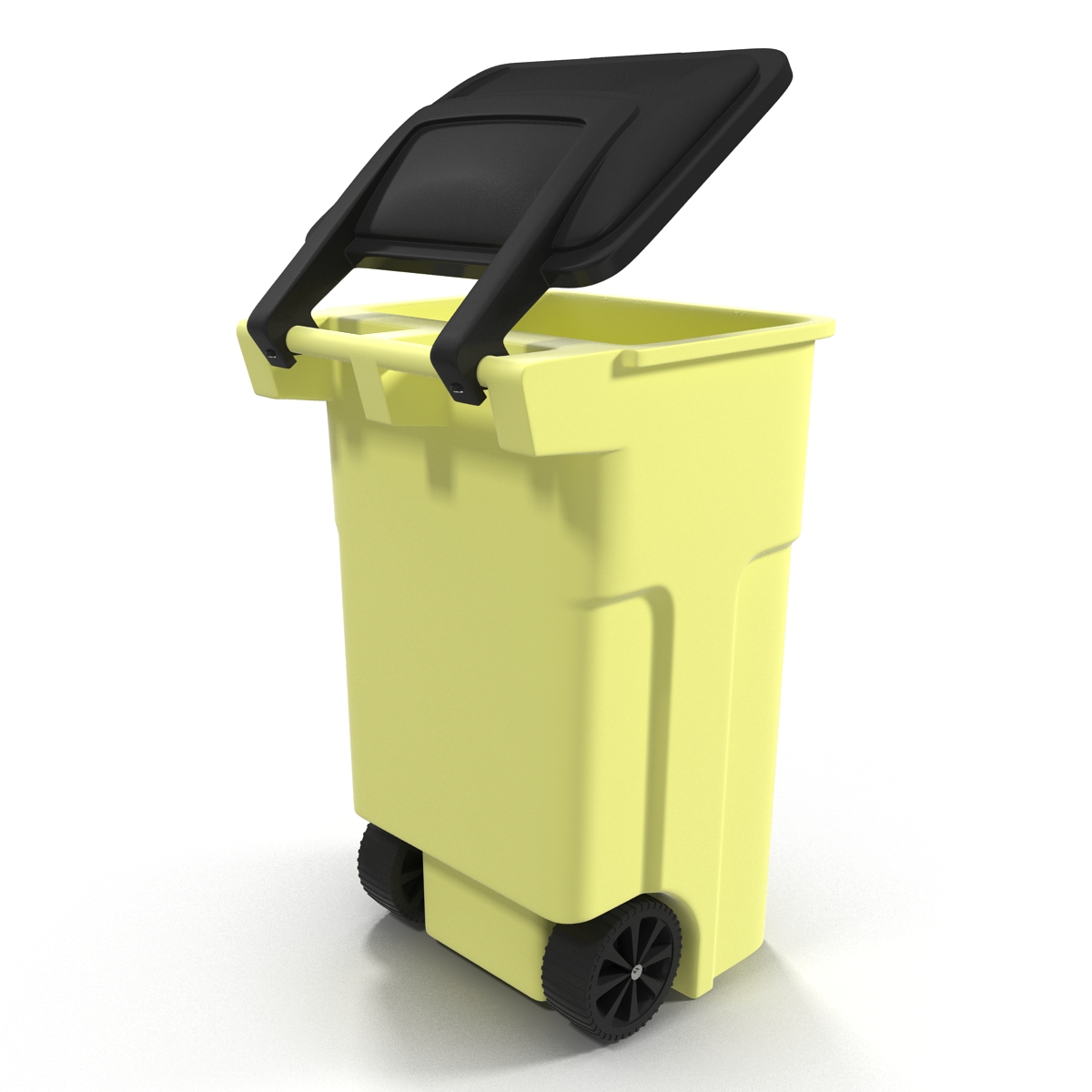 Recyling Bin Yellow 3D model