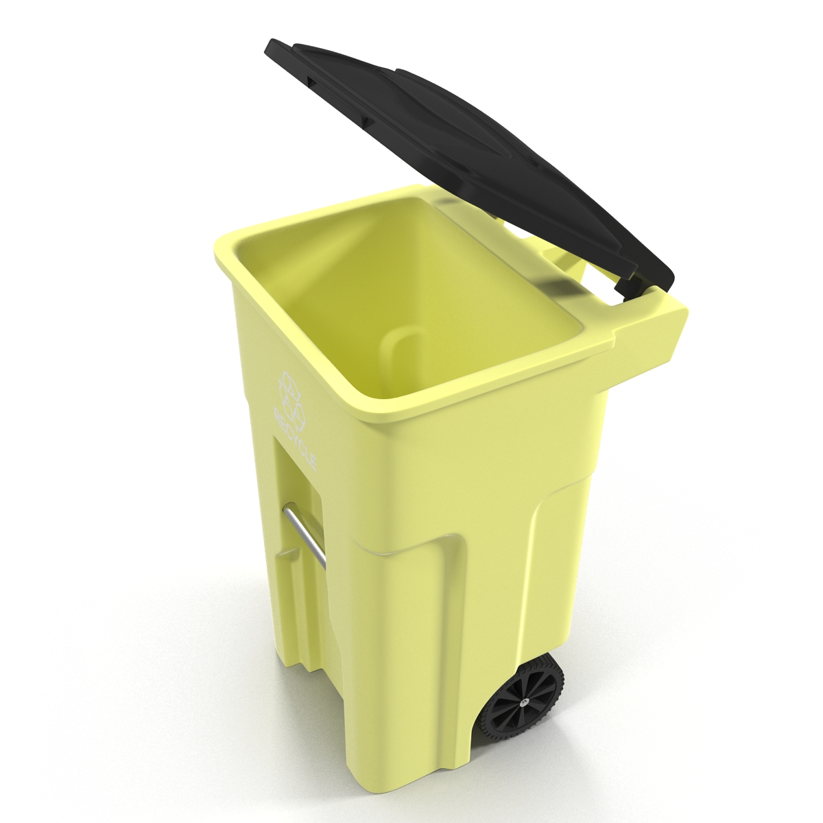 Recyling Bin Yellow 3D model