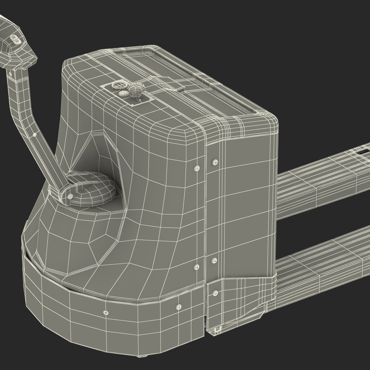 3D Powered Pallet Jack Yellow