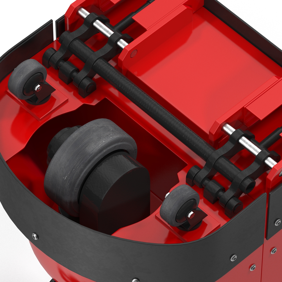 3D Powered Pallet Jack Red model