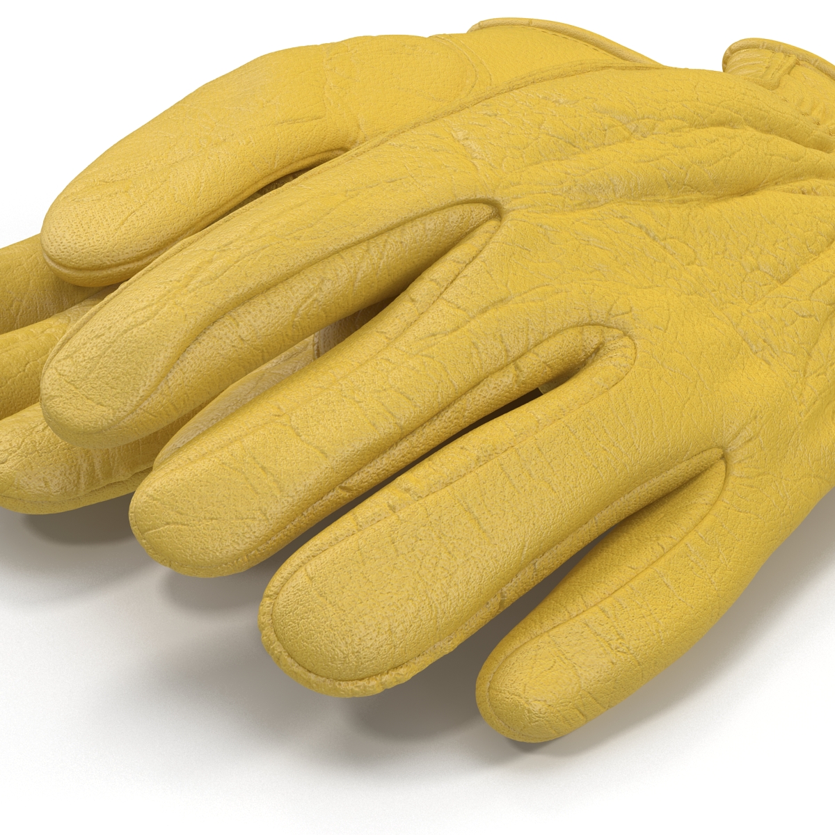 Leather Work Gloves 3D model