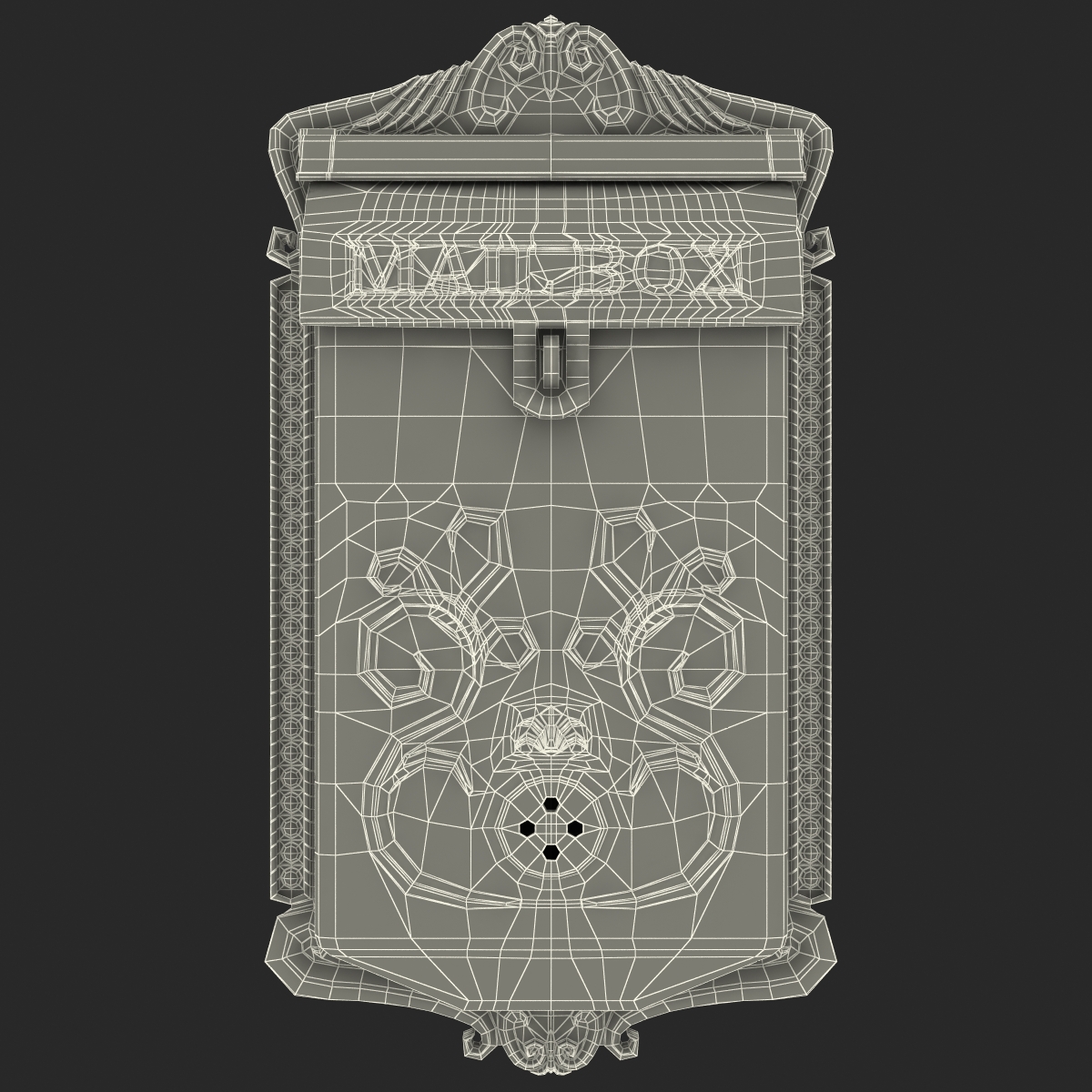 3D Vintage Wall Mount Mailbox