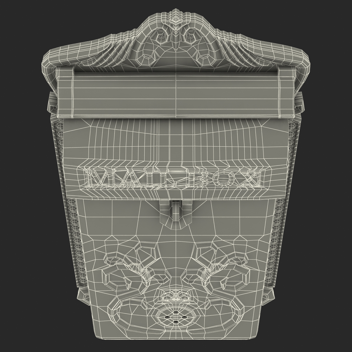 3D Vintage Wall Mount Mailbox