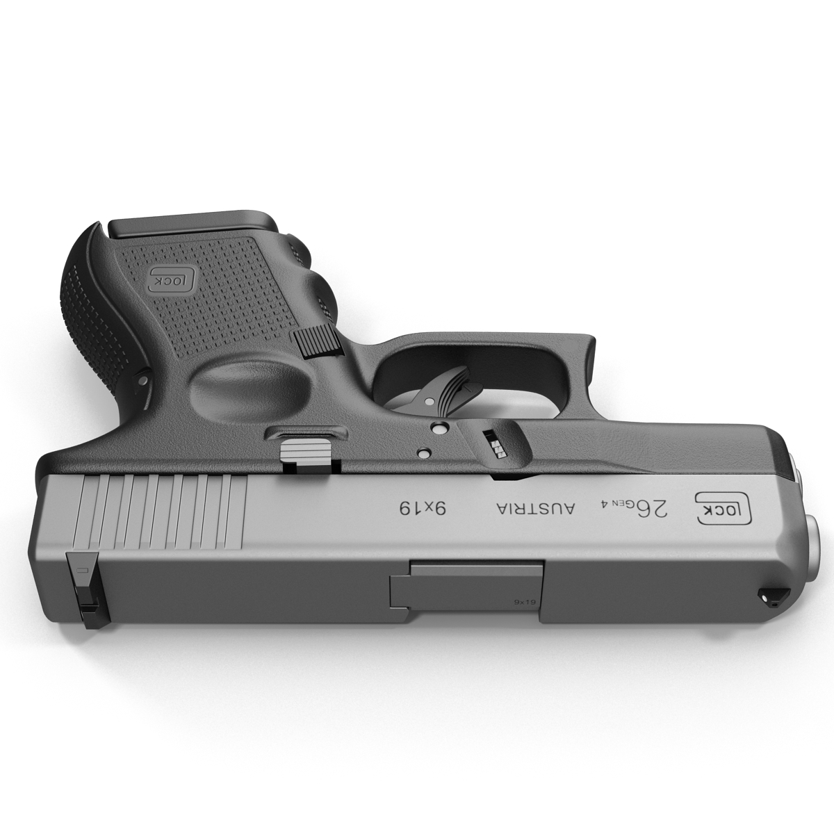 Glock 26 Black 3D model