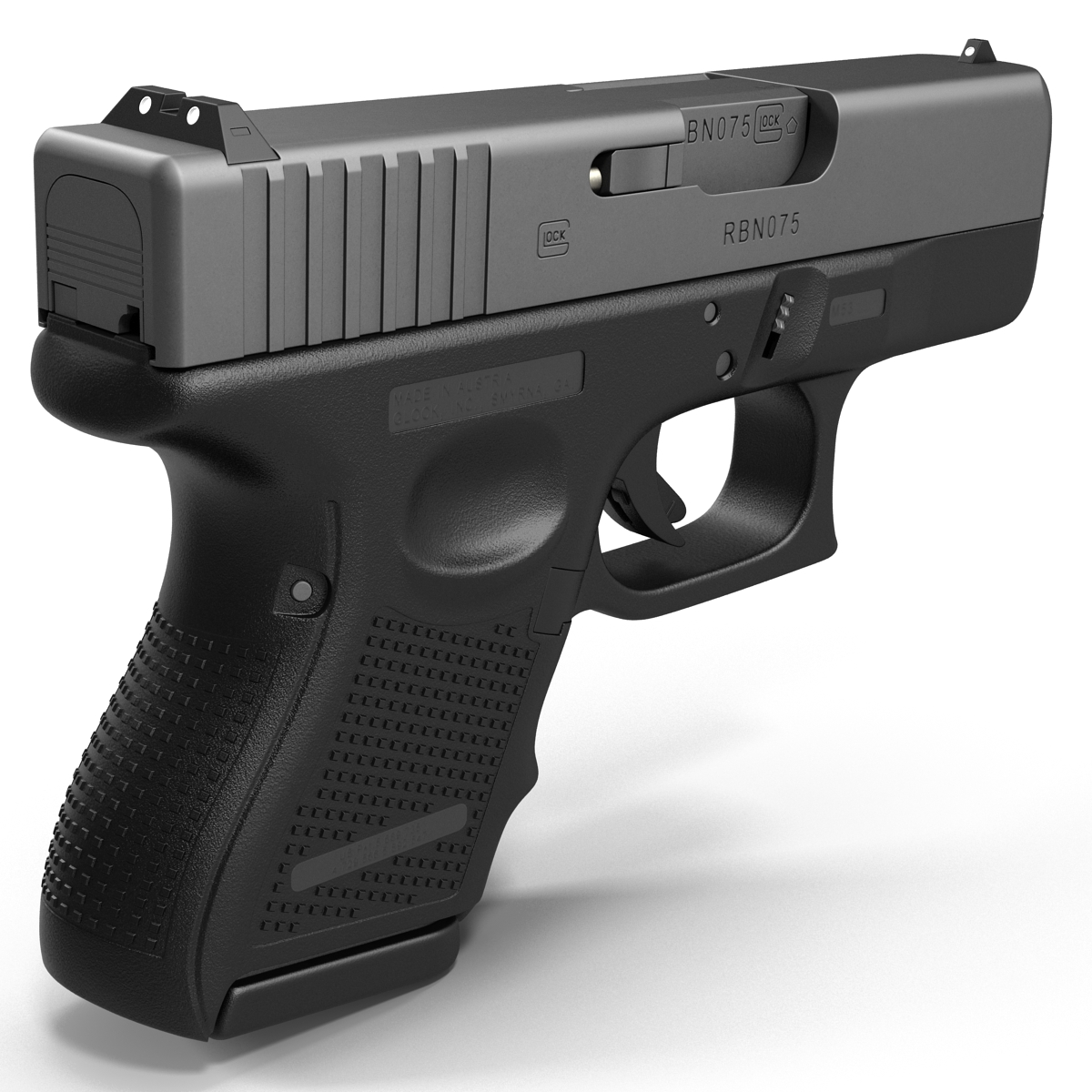 Glock 26 Black 3D model