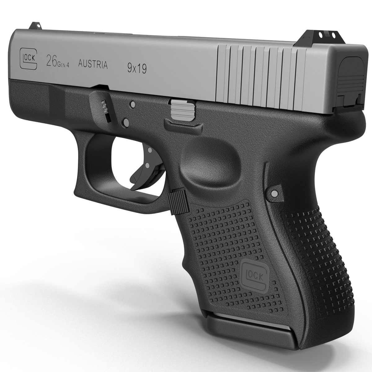 Glock 26 Black 3D model