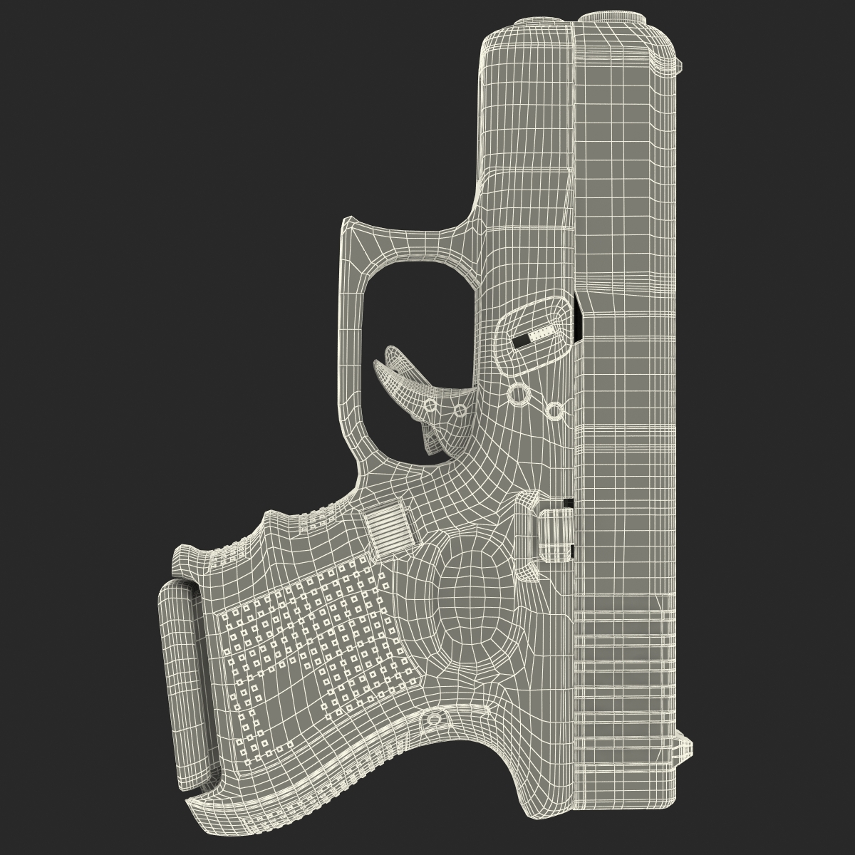 3D model Subcompact Generic Pistol