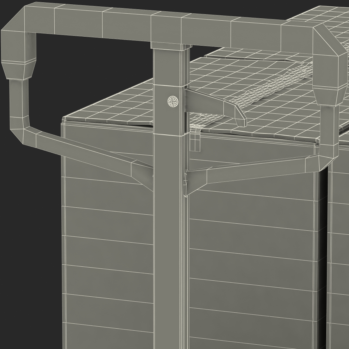 Pallet Jack and Plastic Pallet Set 3D model