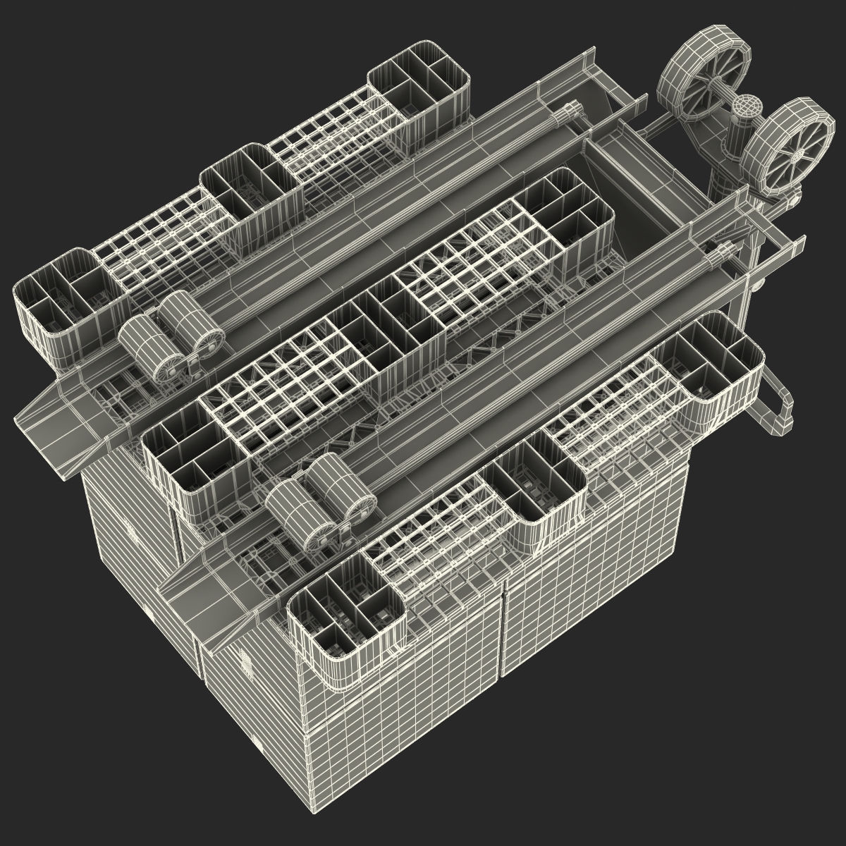 Pallet Jack and Plastic Pallet Set 3D model