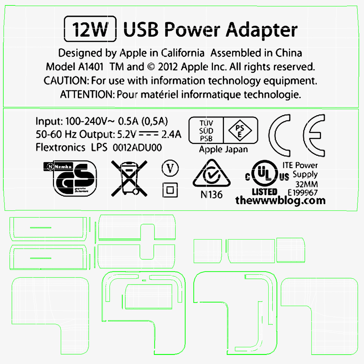 Apple 12W USB Power Adapter 3D