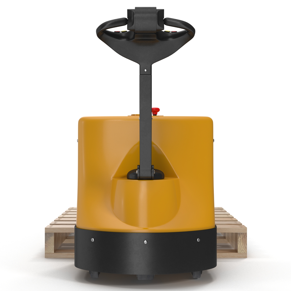 Powered Pallet Jack and Wooden Pallet 3D