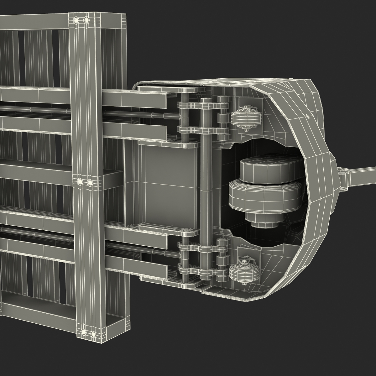 Powered Pallet Jack and Wooden Pallet 3D