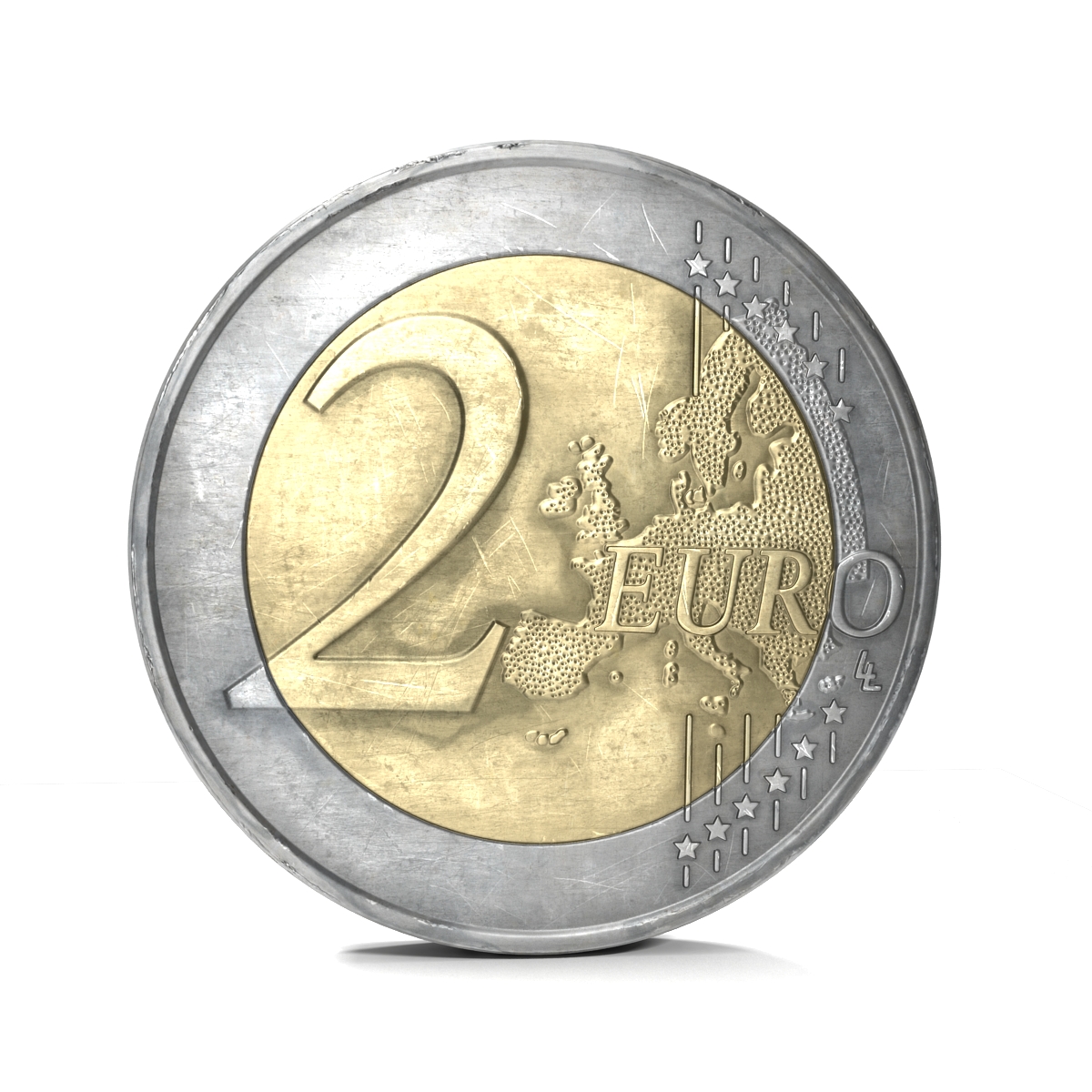 2 Euro Coin Spain 3D