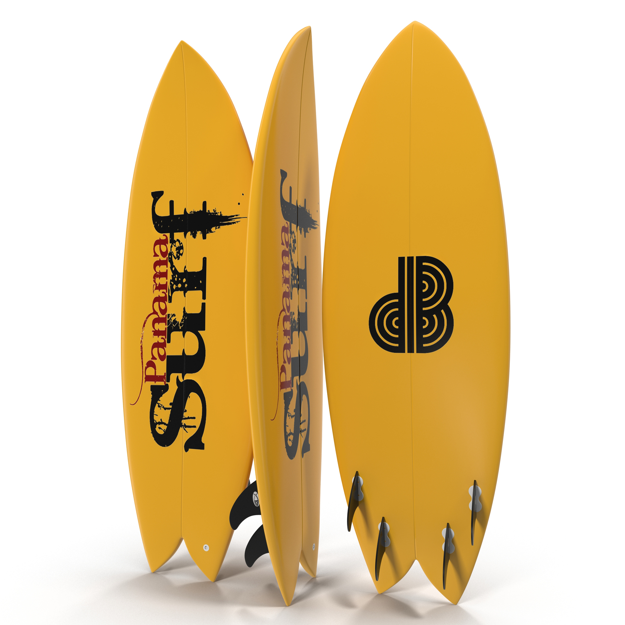 3D Surfboard Fish 3