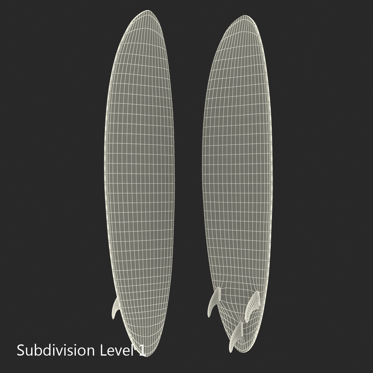 3D Surfboard Funboard model